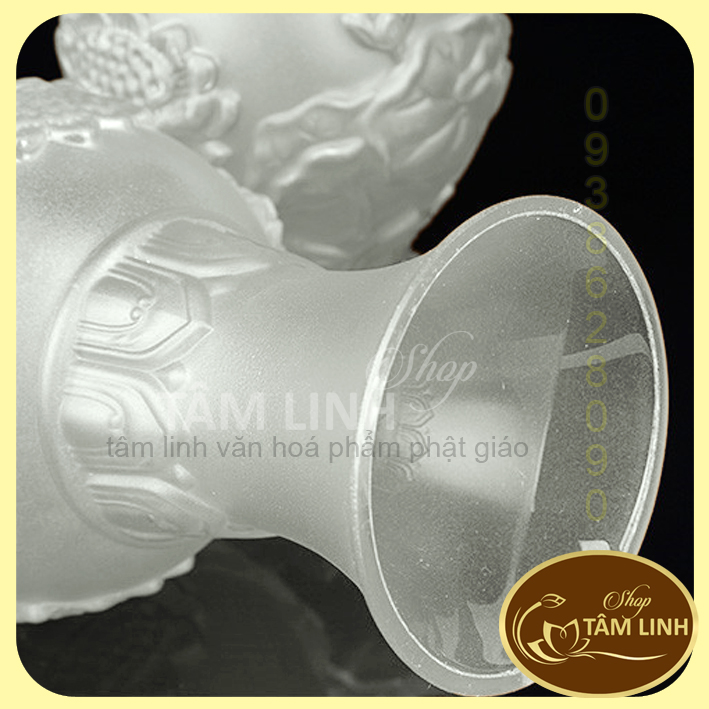 Bình Hoa Thờ Cúng Lưu Ly Trắng - Nhiều Sise