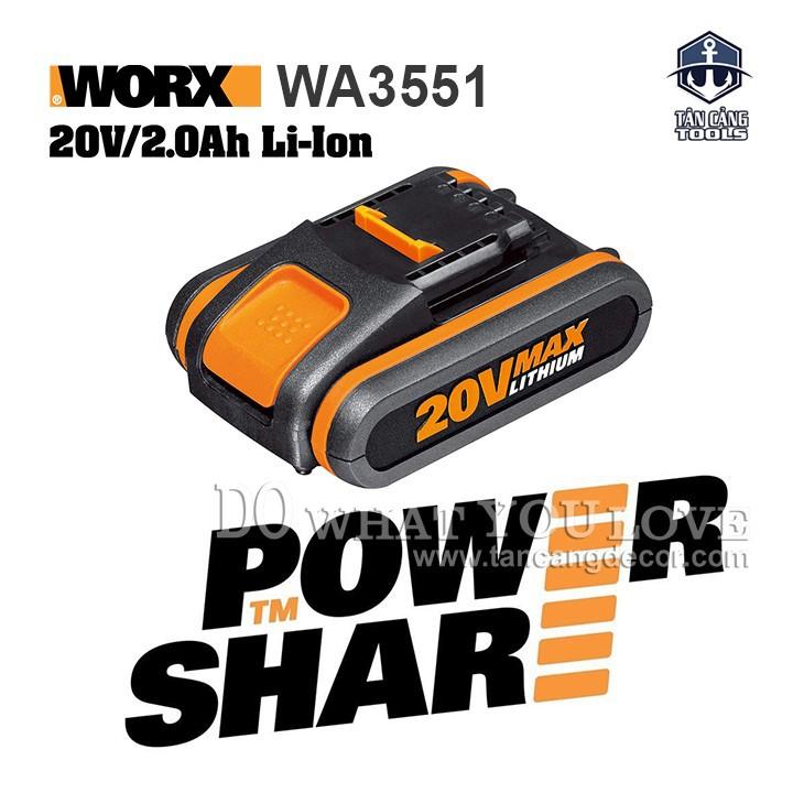 Pin Lithium Worx WA3551 20V 2Ampe