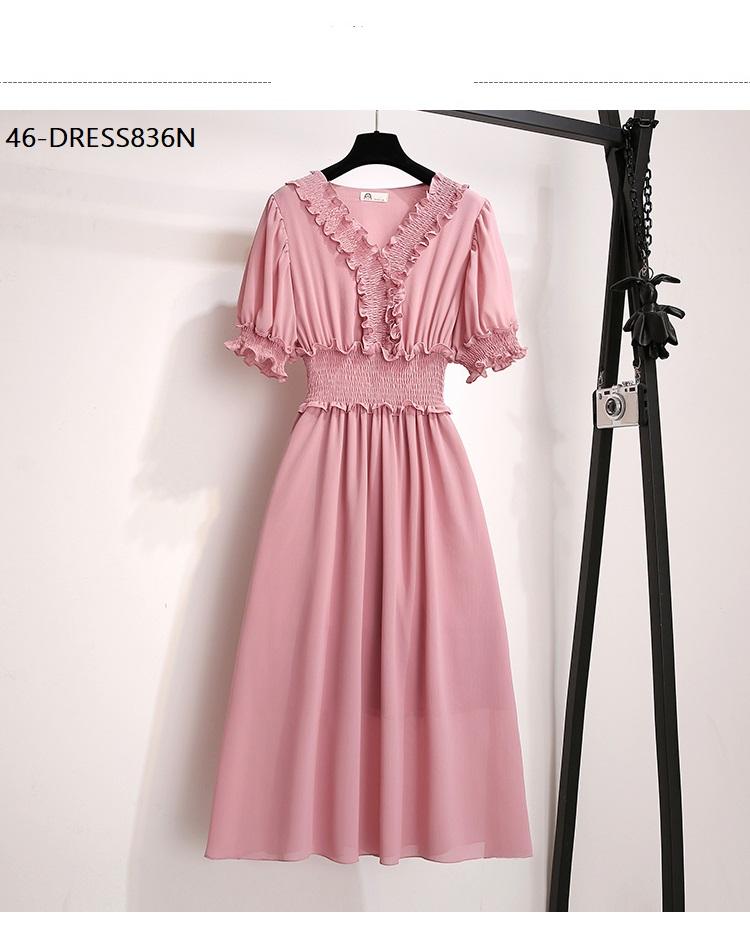 Dress836n-đầm xòe nhúng bèo eo thun s-6xl