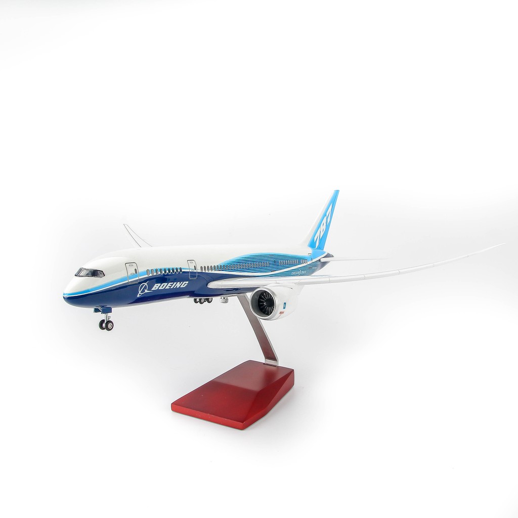 [HCM]Mô hình máy bay lắp ráp có đèn led Original Boeing B787 47cm Everfly