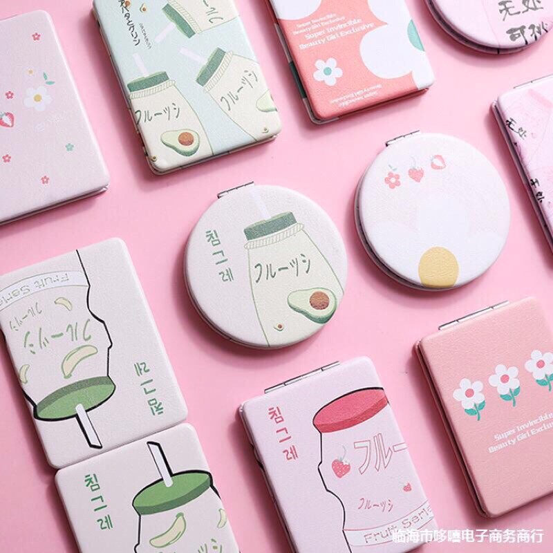 Gương Mini 2 Mặt Bỏ Túi Siêu Xinh .