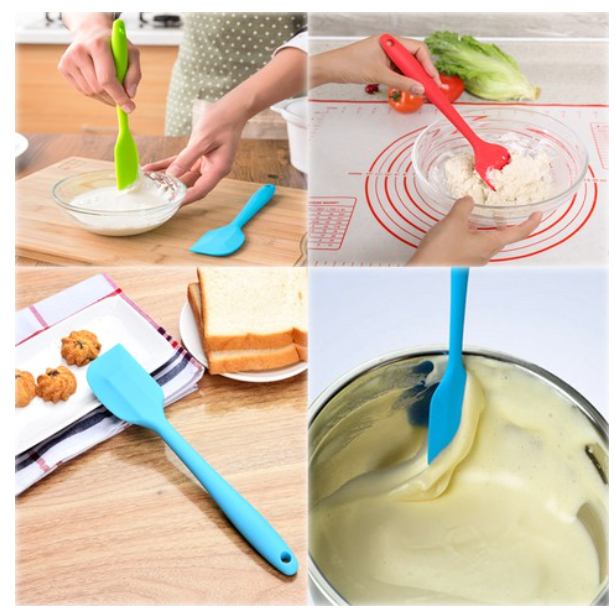 Thìa Vét bột Silicon 20cm -27cm, Thìa Múc Silicone