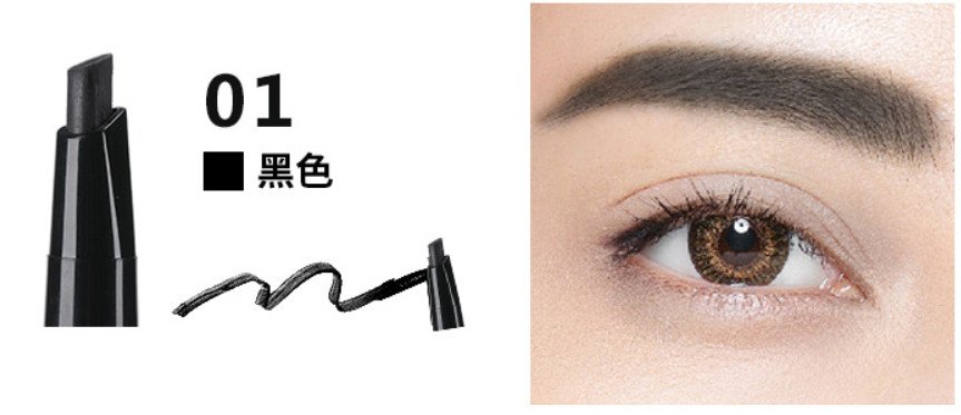 Chì Kẻ Mày 2 Đầu Lameila 809 Black Waterproof Auth Nội Địa
