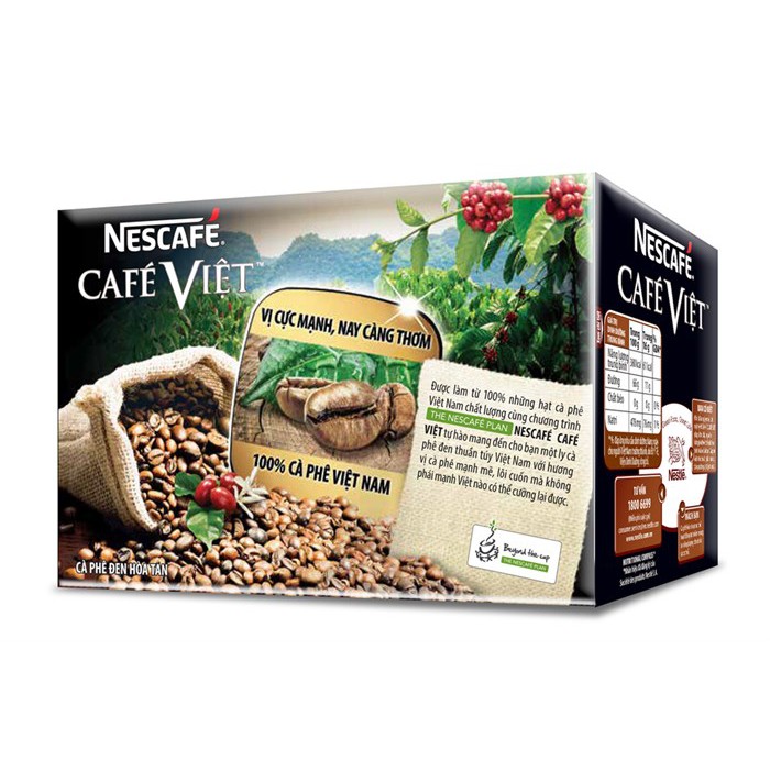 Cà phê đen hòa tan NesCafe Việt hộp 240g (15 gói)
