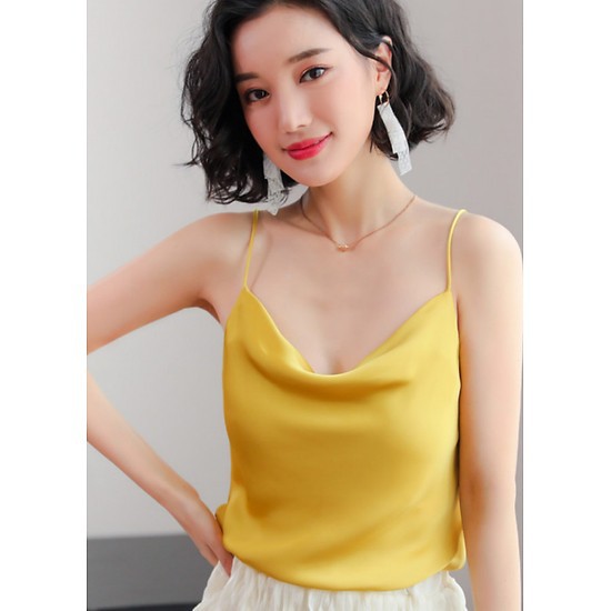 Áo hai dây lụa cổ đổ siêu đẹp