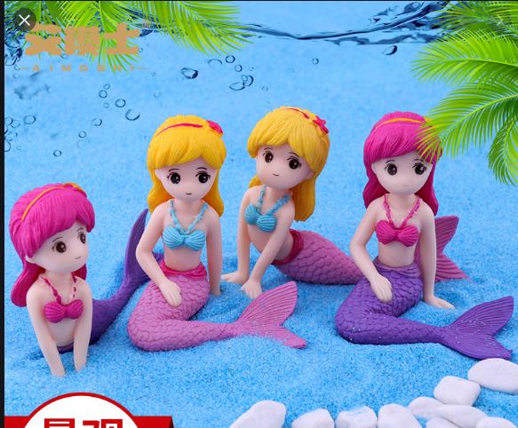 Phụ kiện tiểu cảnh Nàng Tiên Cá trang trí tiểu cảnh, terrarium, chậu cây cảnh, sen đá, xương rồng, để bàn