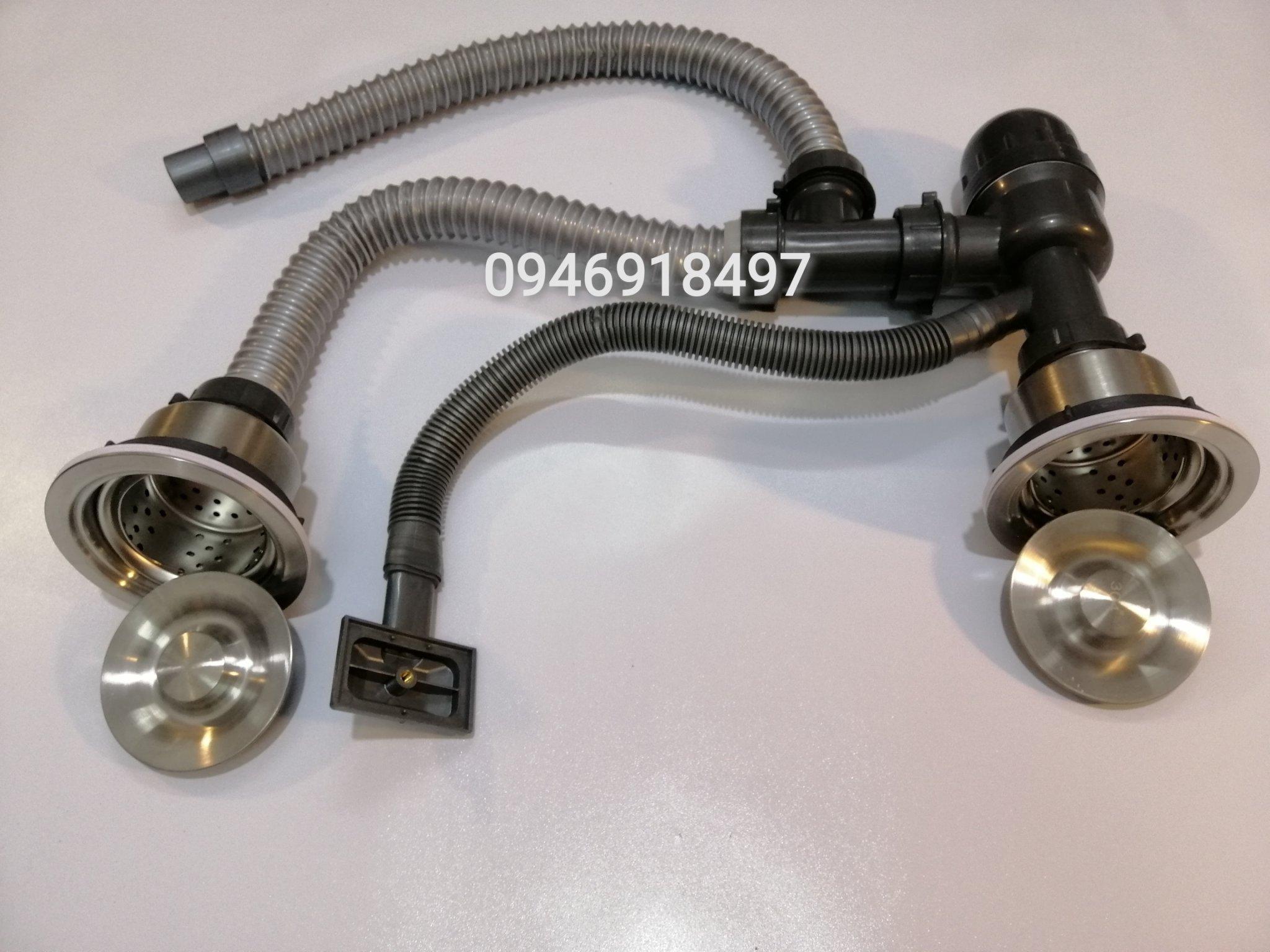 xi phông chậu rửa bát 2 hố