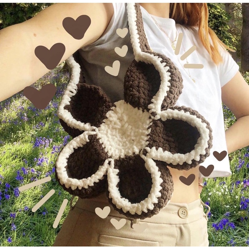 [CÓ SẴN] BLOOM FLOWER BAG - TÚI LEN BÔNG HANDMADE