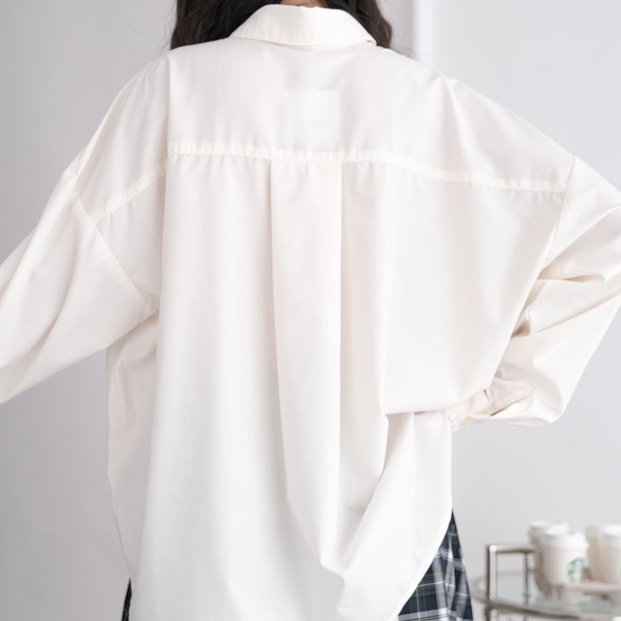 Áo sơ mi vải thô thêu chữ Fromyouth - Basic Shirt