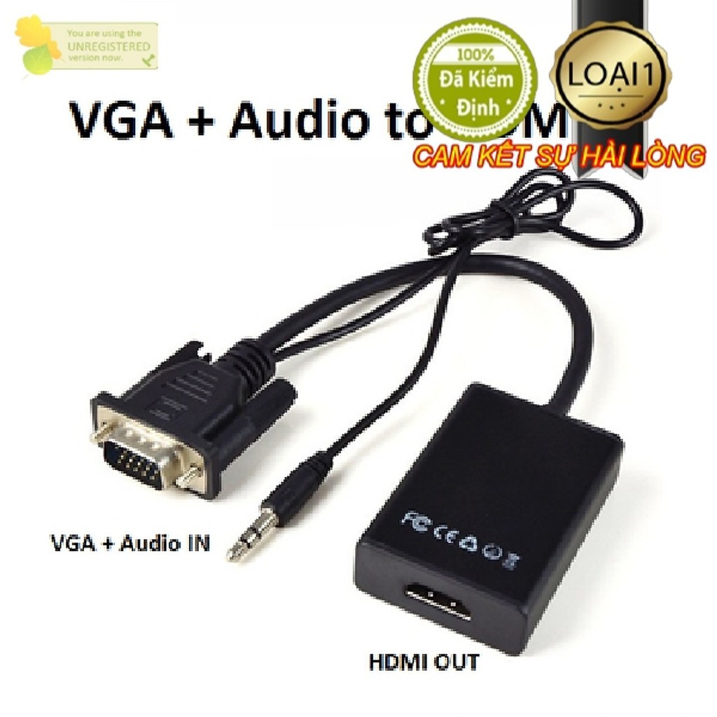 Bộ Chuyển Đổi Vga Sang Hdmi Có Audio.
