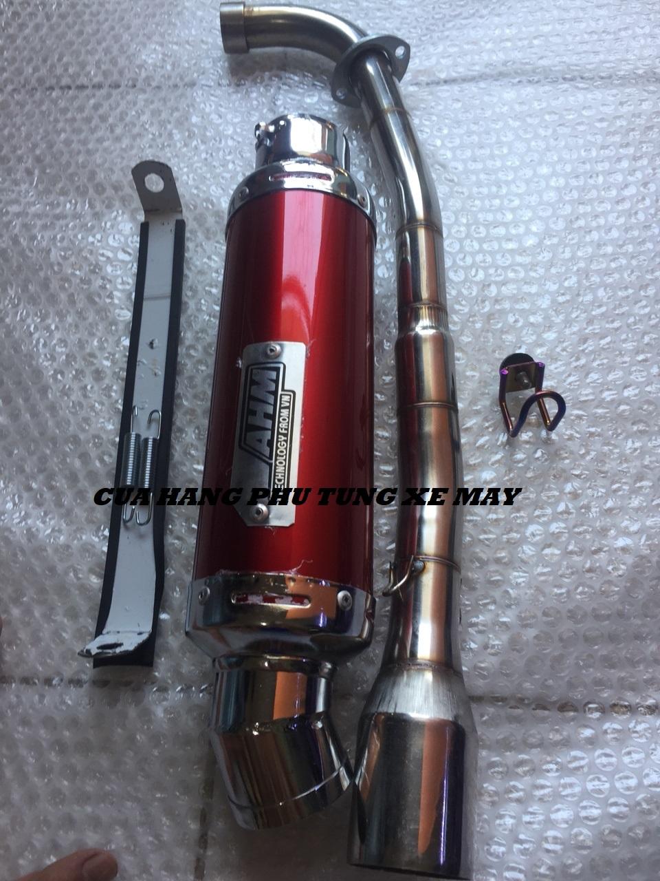 Pô AHM kèm cổ inox gắn xe Wave, Dream, Sirius, Cub