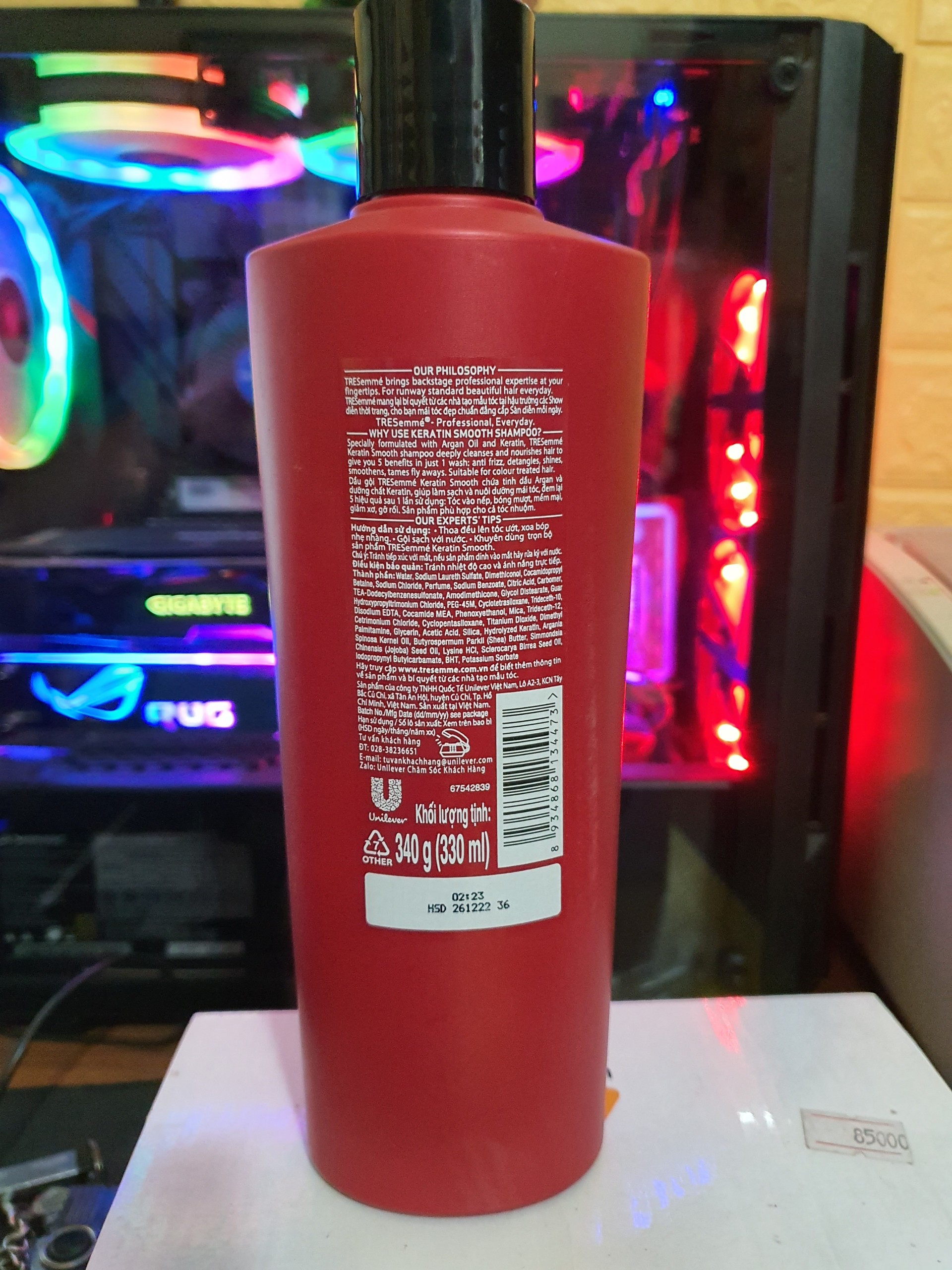 Dầu gội Tresemme Keratin Smooth 340G