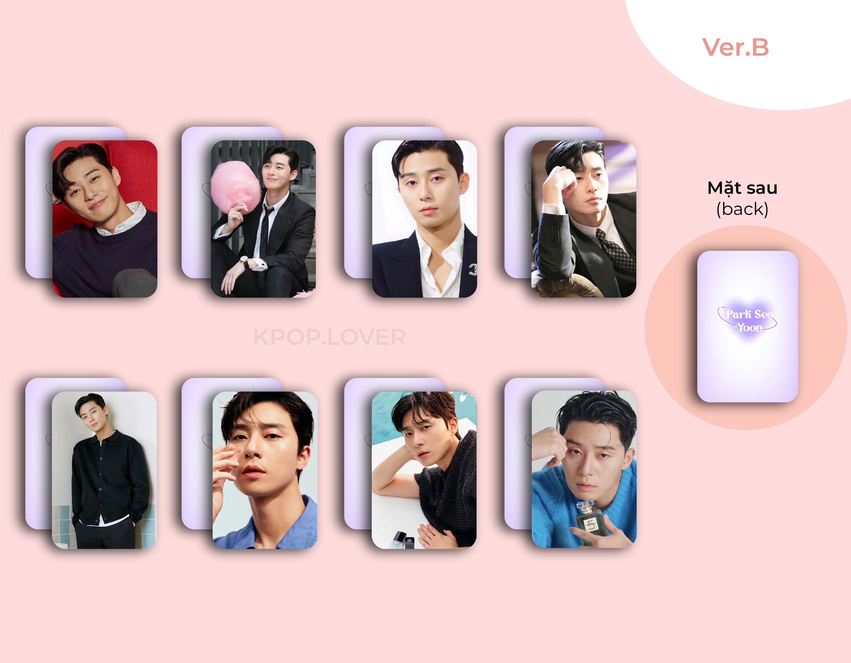 Set 8 card bo góc park seo joon