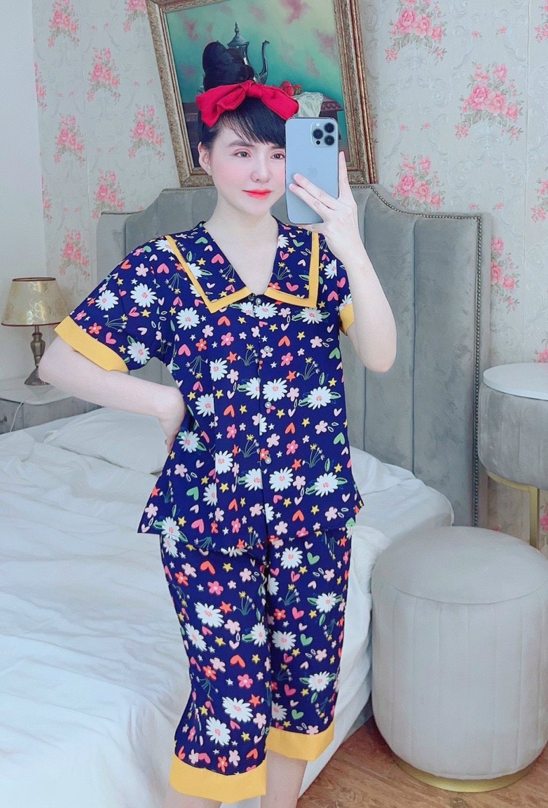 [LỬNG SIZE DƯỚI 57kg ] Đồ Bộ Pijama Lụa Hàn Họa Tiết Siêu Đẹp