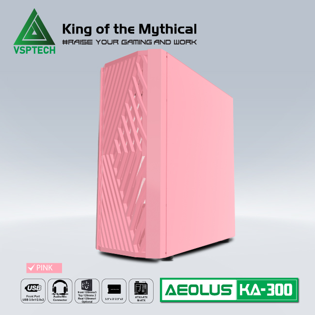 Vỏ Case Máy Tính Gaming VSPTECH KA300 - Hàng Chính Hãng