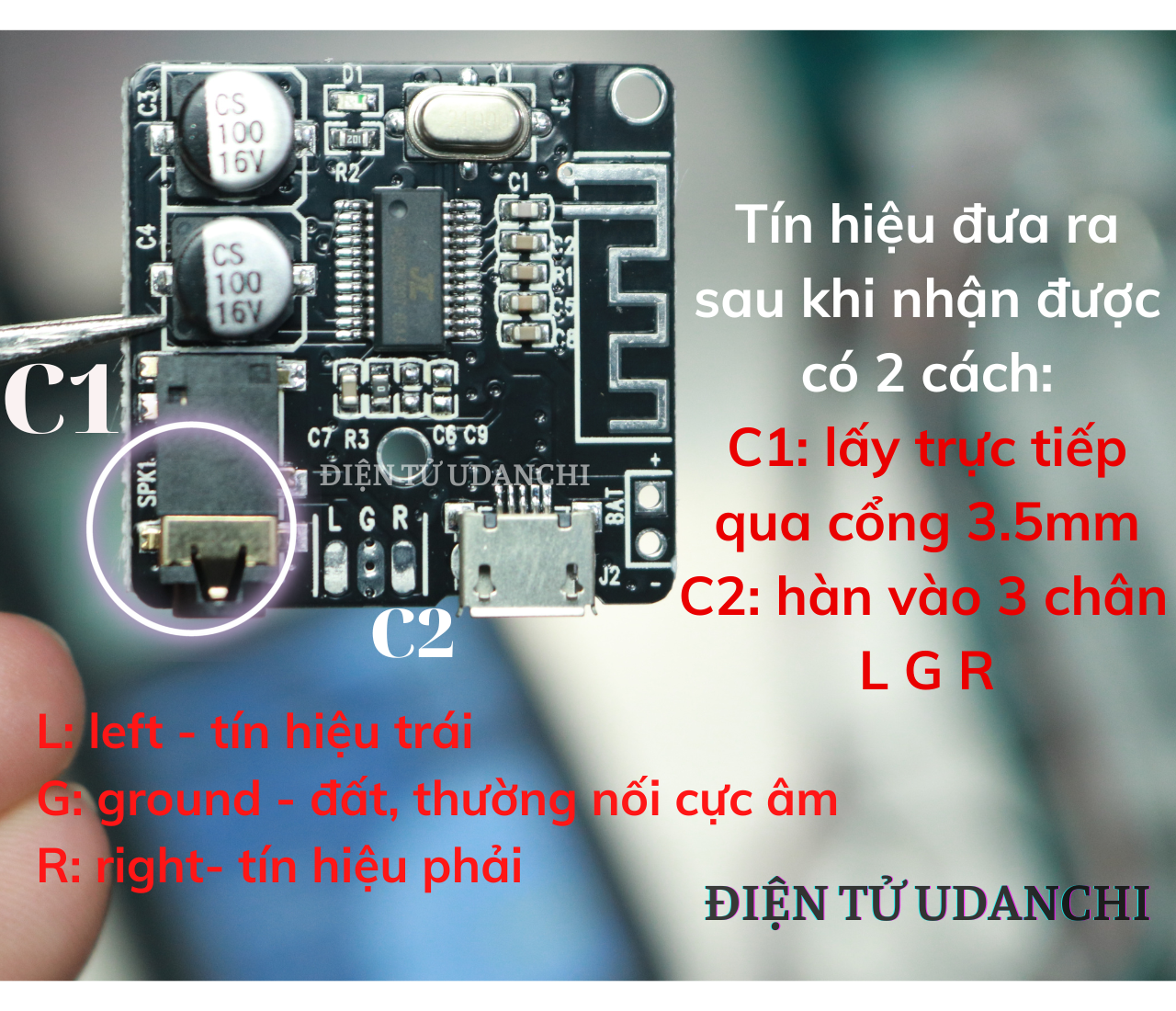 Module bluetooth giải mã âm thanh 5.0 Mp3 để độ loa lên bluetooth