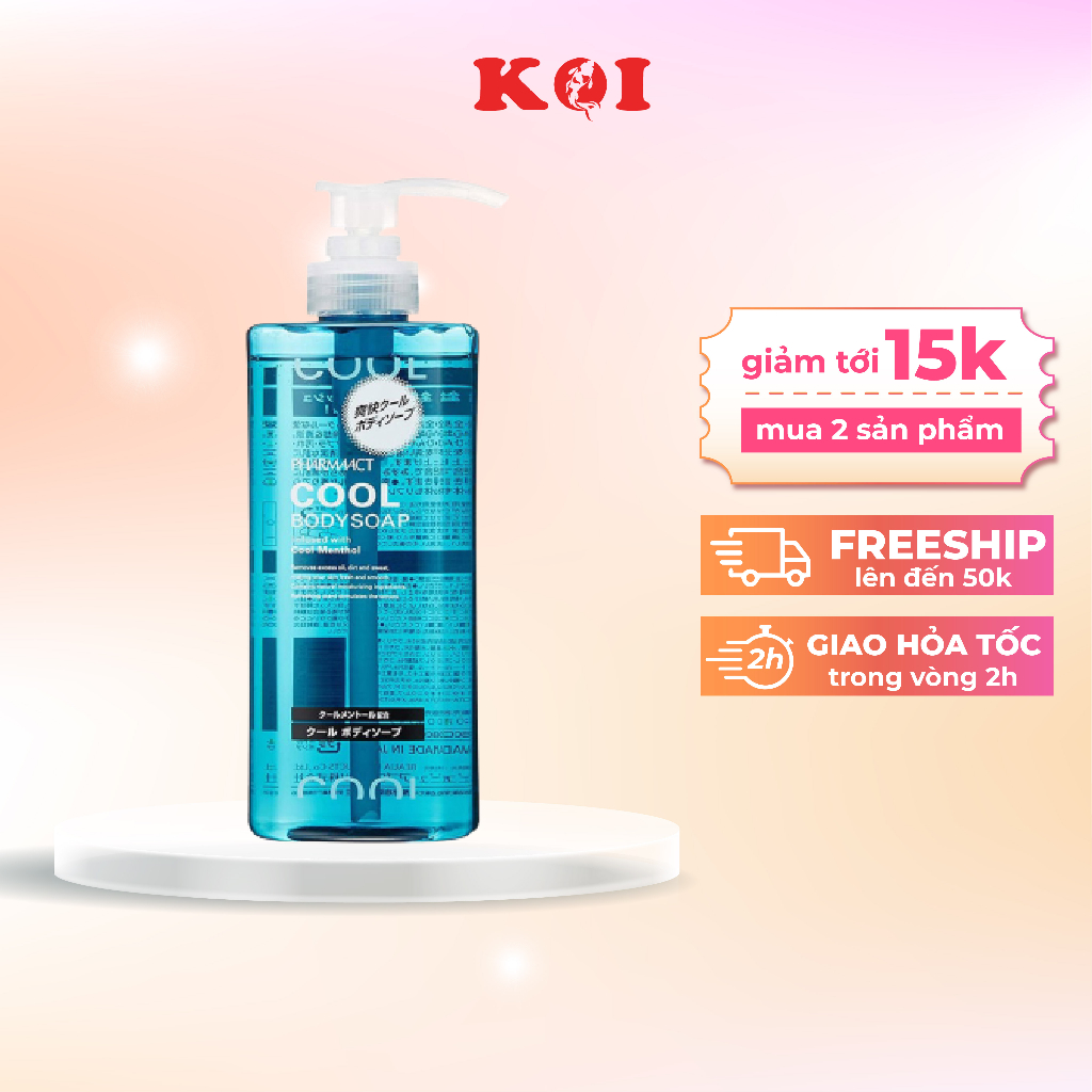 Sữa tắm mát lạnh cho nam Pharmaact Cool Body Soap hương bạc hà 550ml