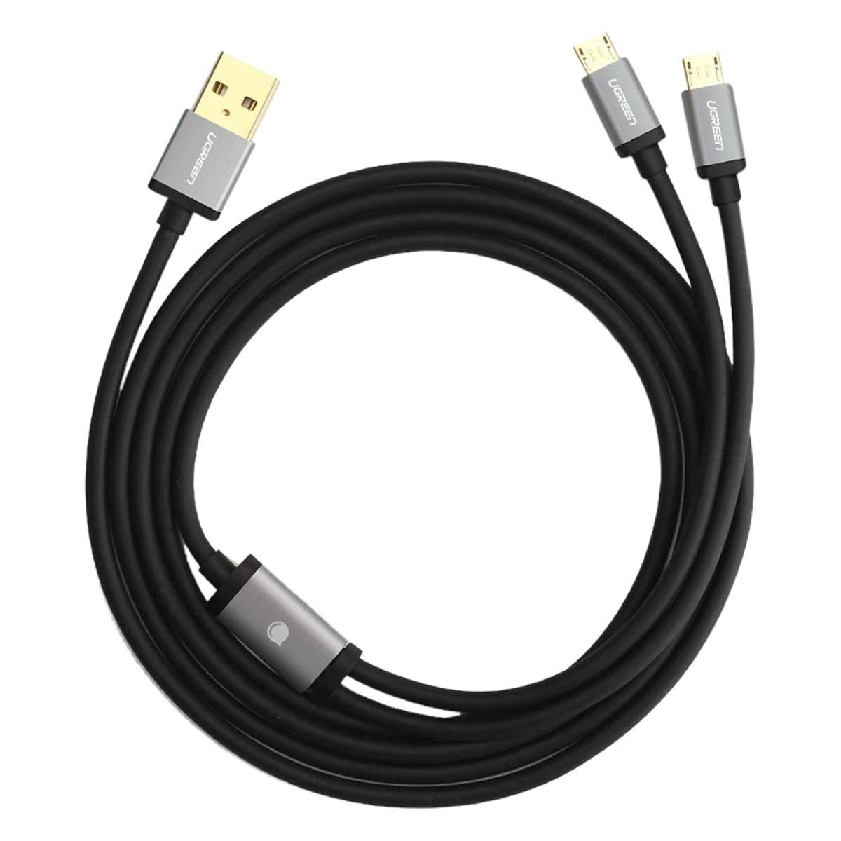 Cáp Sạc Chia 2 Đầu Micro USB Ugreen 40349 (1.5m)