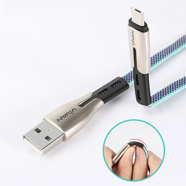 Cáp Sạc Nhanh Lightning/Type-C/Micro VIVAN BTK-L/BTK-M/BTK-C 1m cho iOS/Android