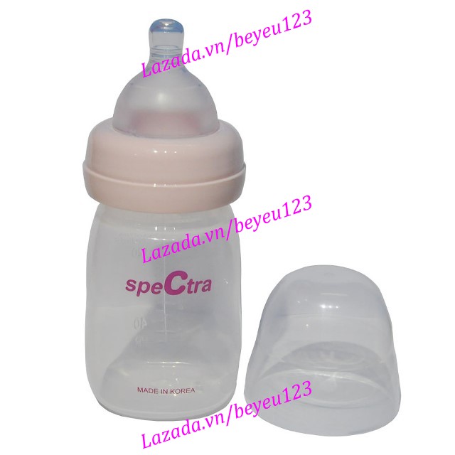 BÌNH SỮA PP CỔ RỘNG SPECTRA 160ML núm ti size S - Spectra (Made in Korea) (Cho Bé từ 0 đến 4 tháng)