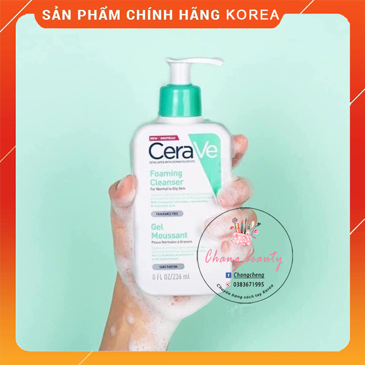 Sữa rửa mặt Cerave dịu nhẹ 236ml Mới Nhất