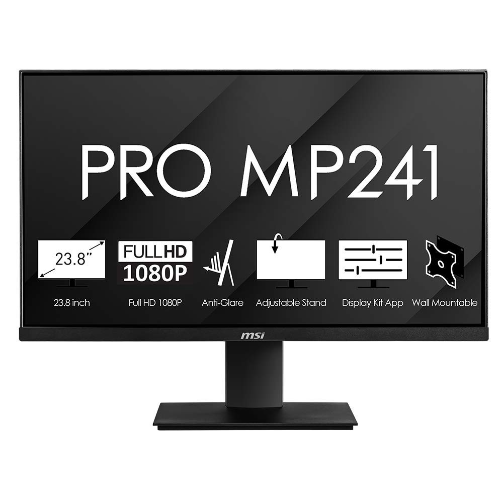 Màn hình MSI Pro MP241 (23,8inch/FHD/IPS/60Hz/7ms/220nits/HDMI+DSub) - Hàng Chính Hãng