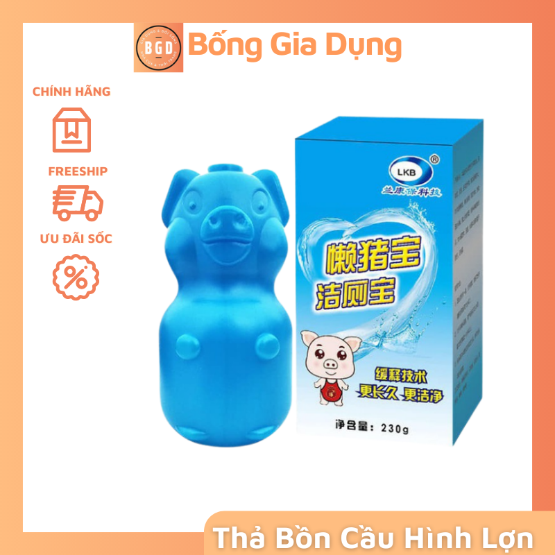 Lọ Thả Bồn Cầu Hình Lợn Tẩy Trắng Bồn Cầu Giữ Mùi Thơm Mát