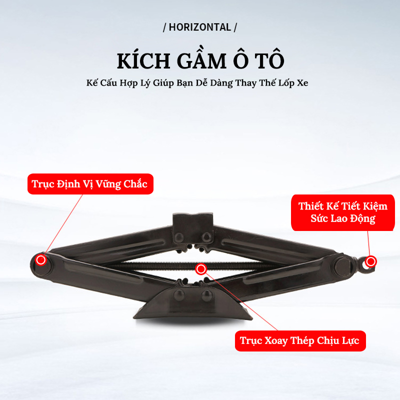 Kích Nâng Hạ Quả Trám ABG Kích Nâng Gầm Ô Tô Xe Máy, Kích Chữ A Có Đòn Bẩy Tiện Lợi 1.5 tấn hoặc 2 tấn
