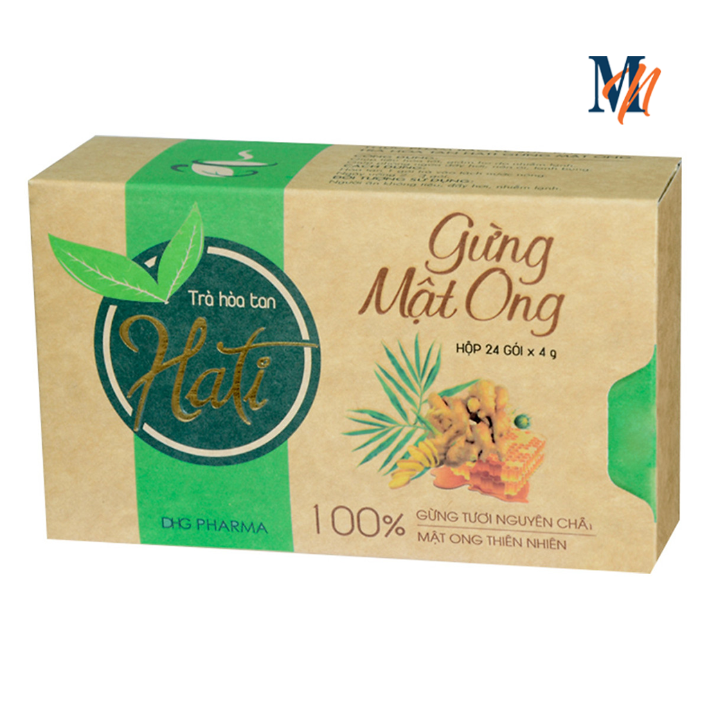 Trà gừng mật ong Hati - Hộp 24 gói