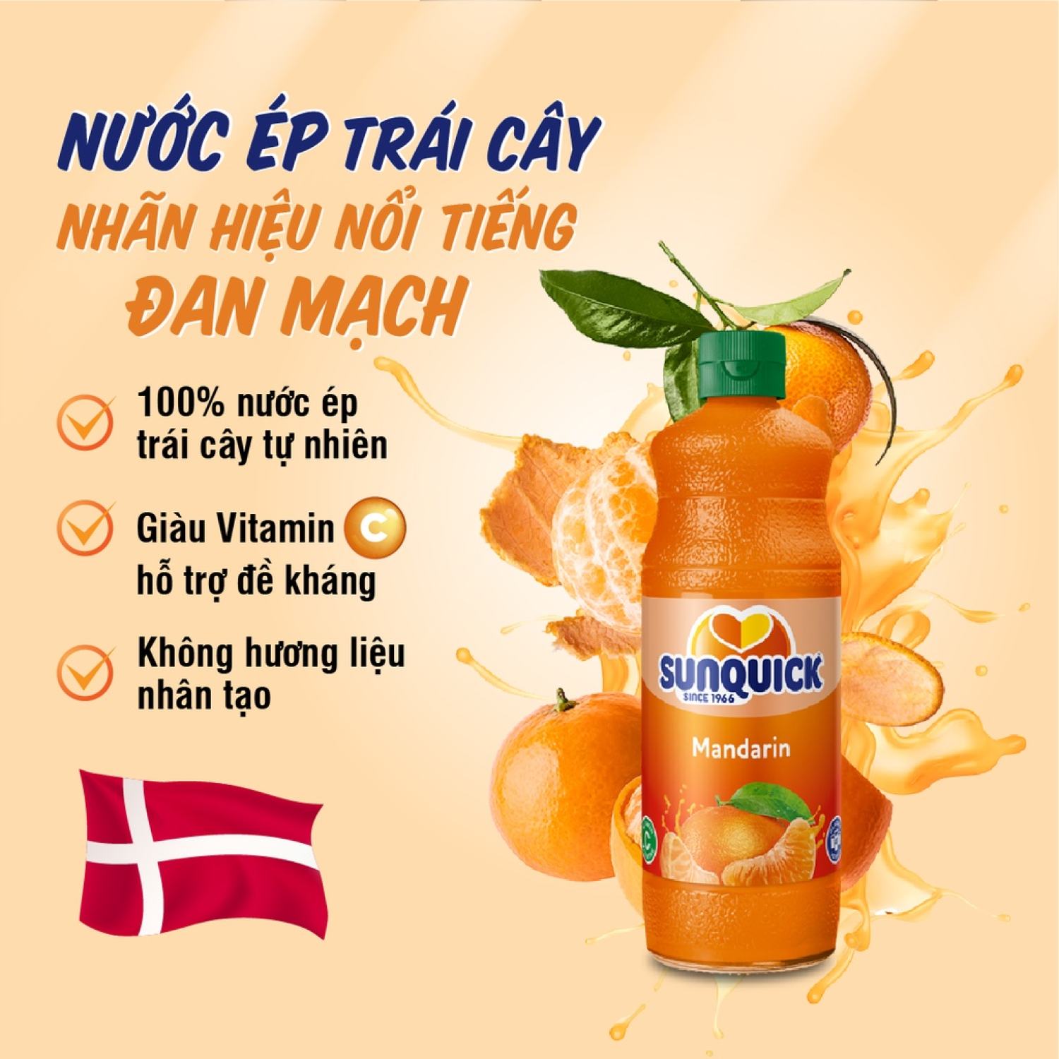 Nước ép trái cây Quýt Sunquick Mandarin 800ml - 08/08