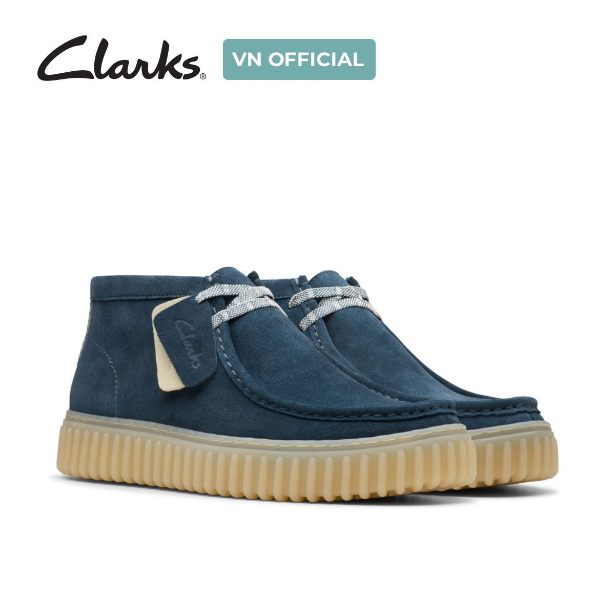 Giày Bốt Da Lộn Nam Clarks - Torhill Hi