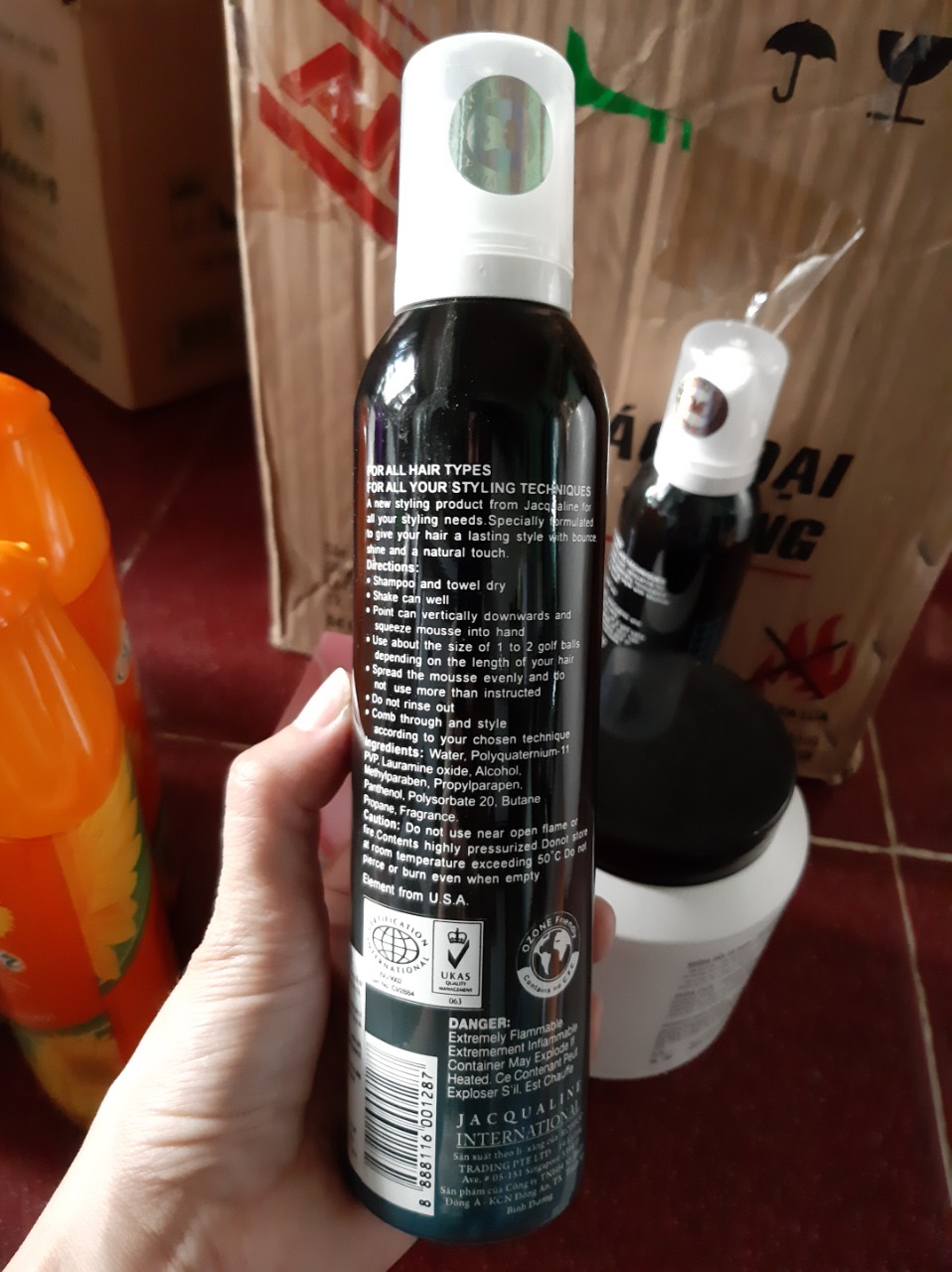 Bọt Xịt Tạo Nếp Tóc Styling Mousse Jacqualine 250ml