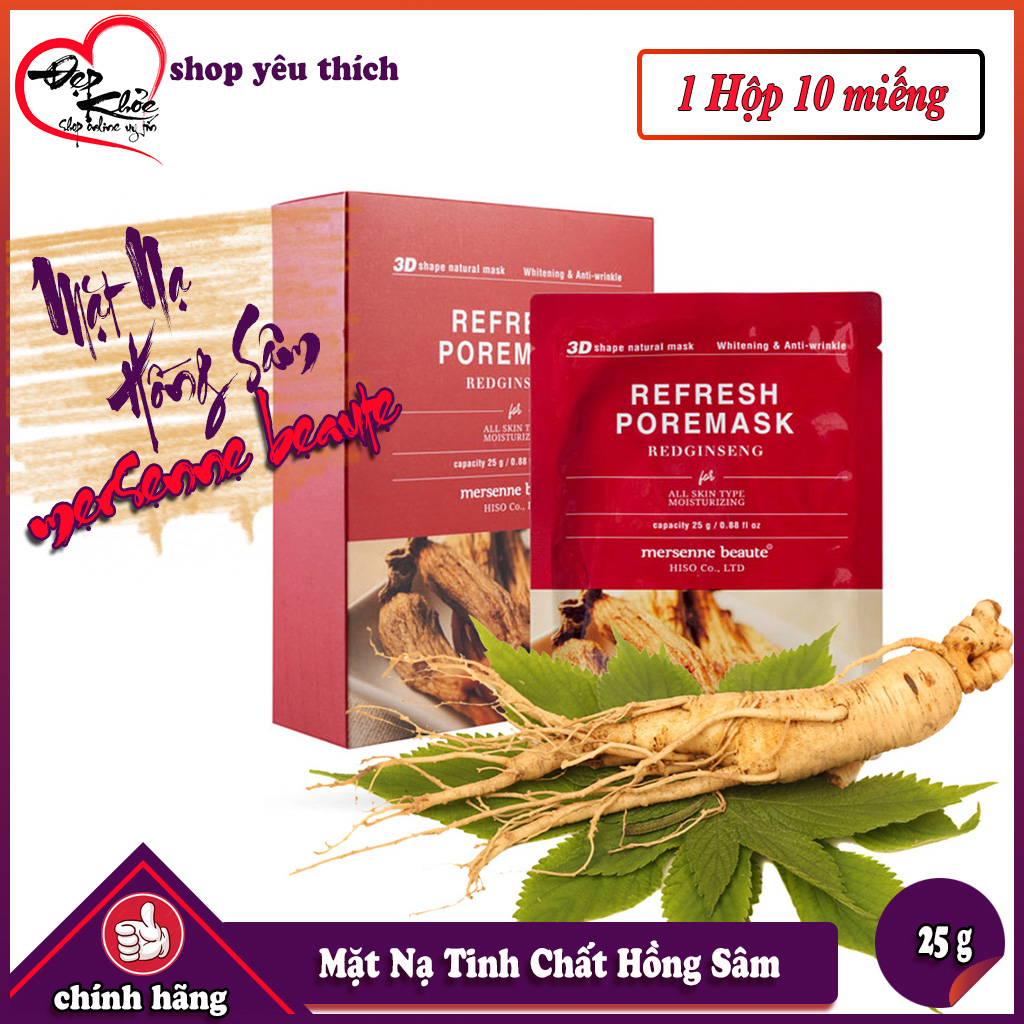 [HCM]Mặt Nạ Hồng Sâm MERSENNE BEAUTE Hàn Quốc ( 25g/miếng )