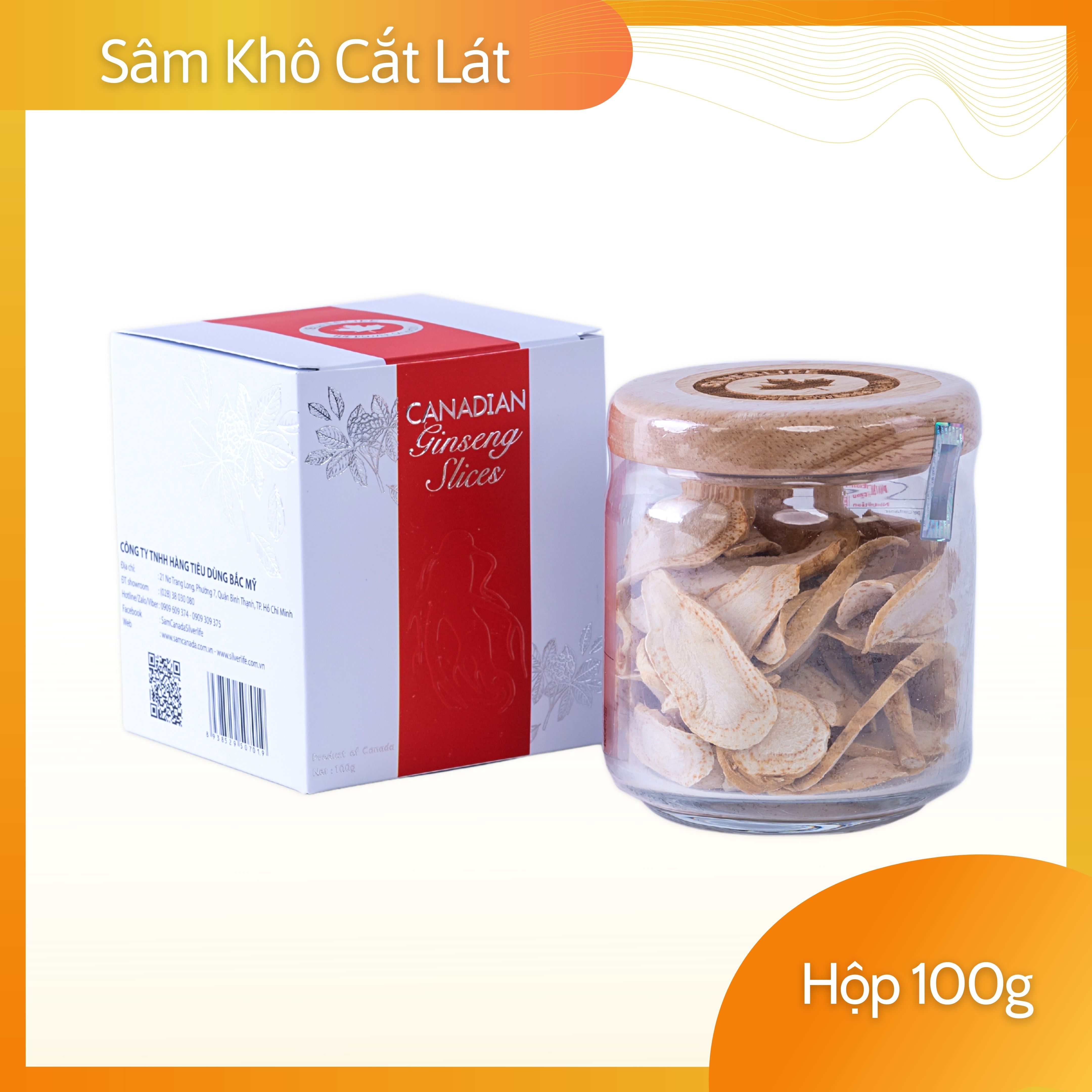 Nhân sâm Canada SilverLife Slice | Nhân Sâm Khô Cắt Lát Tiện Dụng