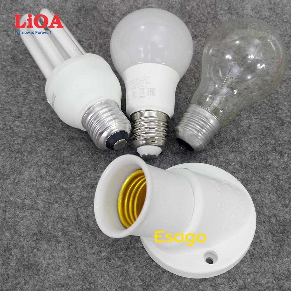 [HCM]Đui đèn chéo 45 độ đui xoáy E27 LiOA - DDX45