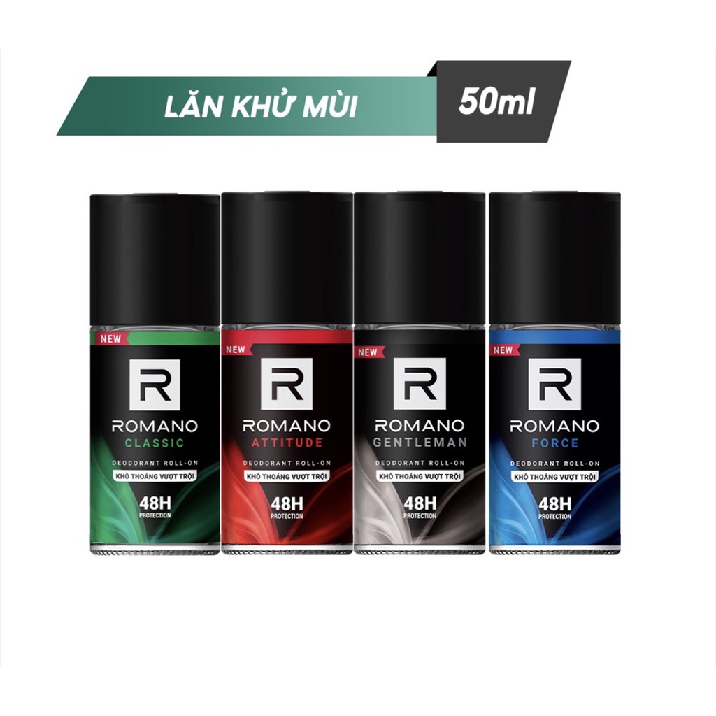 Combo 2 lăn khử mùi Romano Gentleman 50ml (50ml x2)