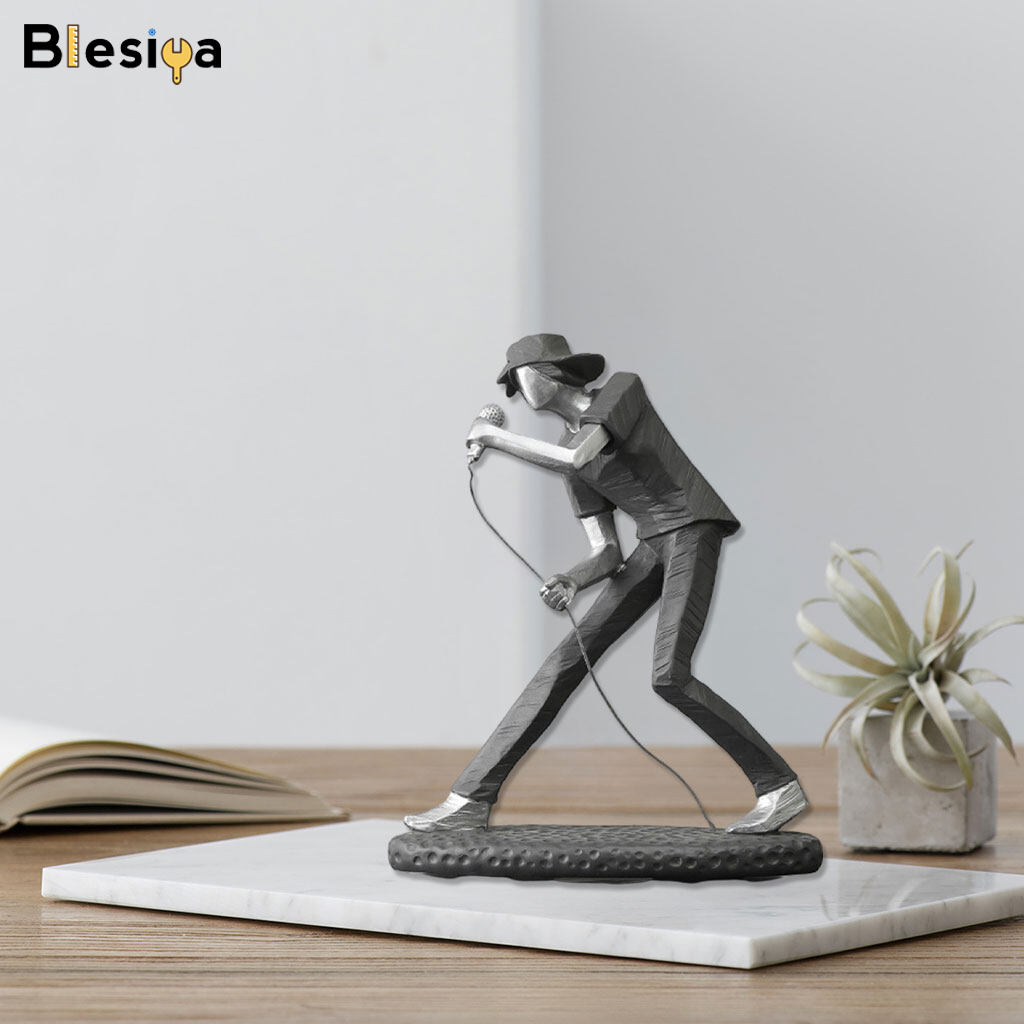 Blesiya Rock Band Resin Statue Singer Musical Instruments Sculpture