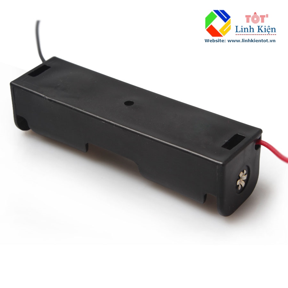 [Đế 1 cell 18650] Hộp 1 pin 18650 3.7V đã hàn dây