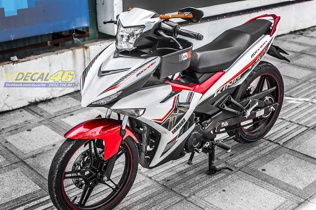 tem rời CROM EX 150 mx king chỉ đỏ xe trắng