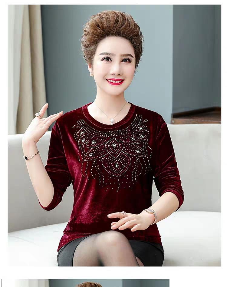 Áo nhung đá trung niên hàng nhập