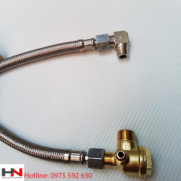 Combo van 1 chiều ,dây dẫn khí  , cút góc cho máy nén khí không dầu