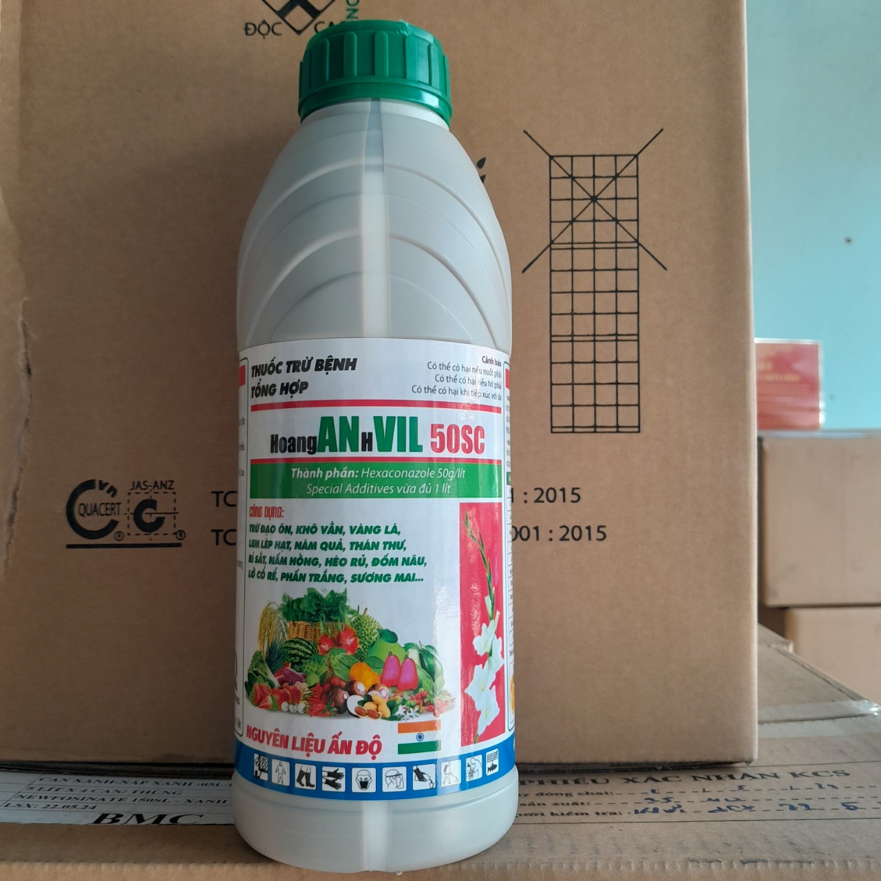 Thuốc trừ bệnh Anvil 5SC Chai 1 lít, thành phầnhexaconazole 50g/l,Trừ nấm bệnh, thán thư, cháy lá, đạo ôn, Mộc Farm