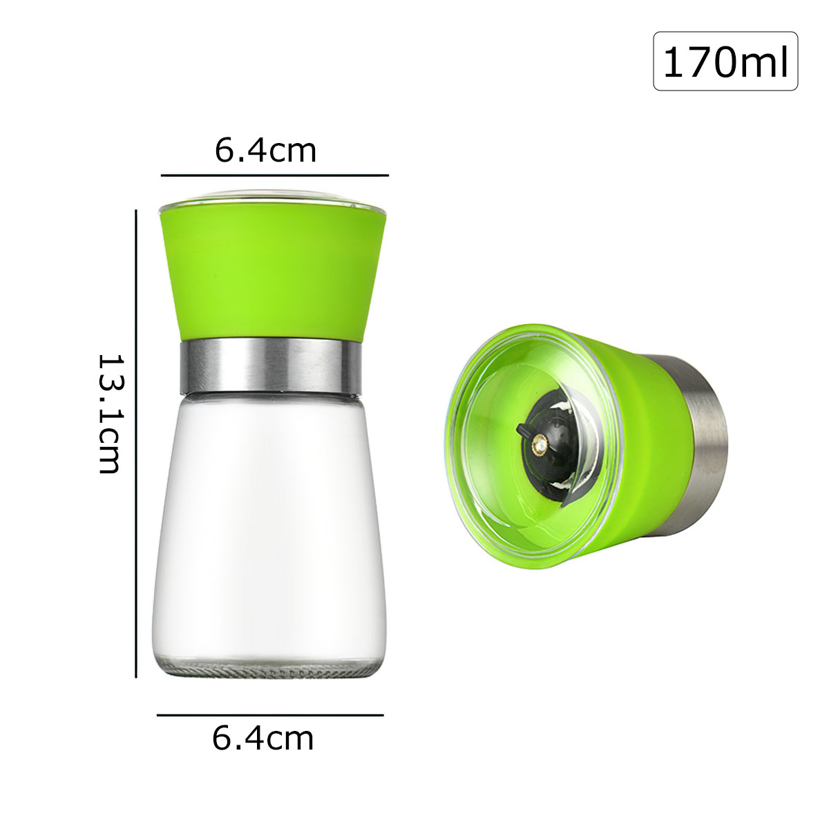 Pepper Mill, Pepper Grinder, Glass Dry Grain Grinder