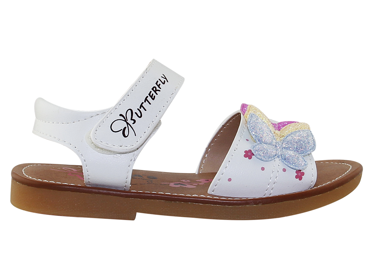 SANDAL ĐẾ BẰNG BÉ GÁI Bita's SOB.273 (Hồng + Trắng + Xanh biển) xinh xắn