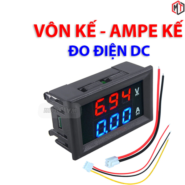 Bảng giá Đồng Hồ Led - Vôn kế điện tử 100V/10A 100V/100A - Vôn kế DC đo dòng và áp