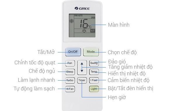 REMOTE ML GREE A/C LOẠI TỐT BỀN ĐẸP