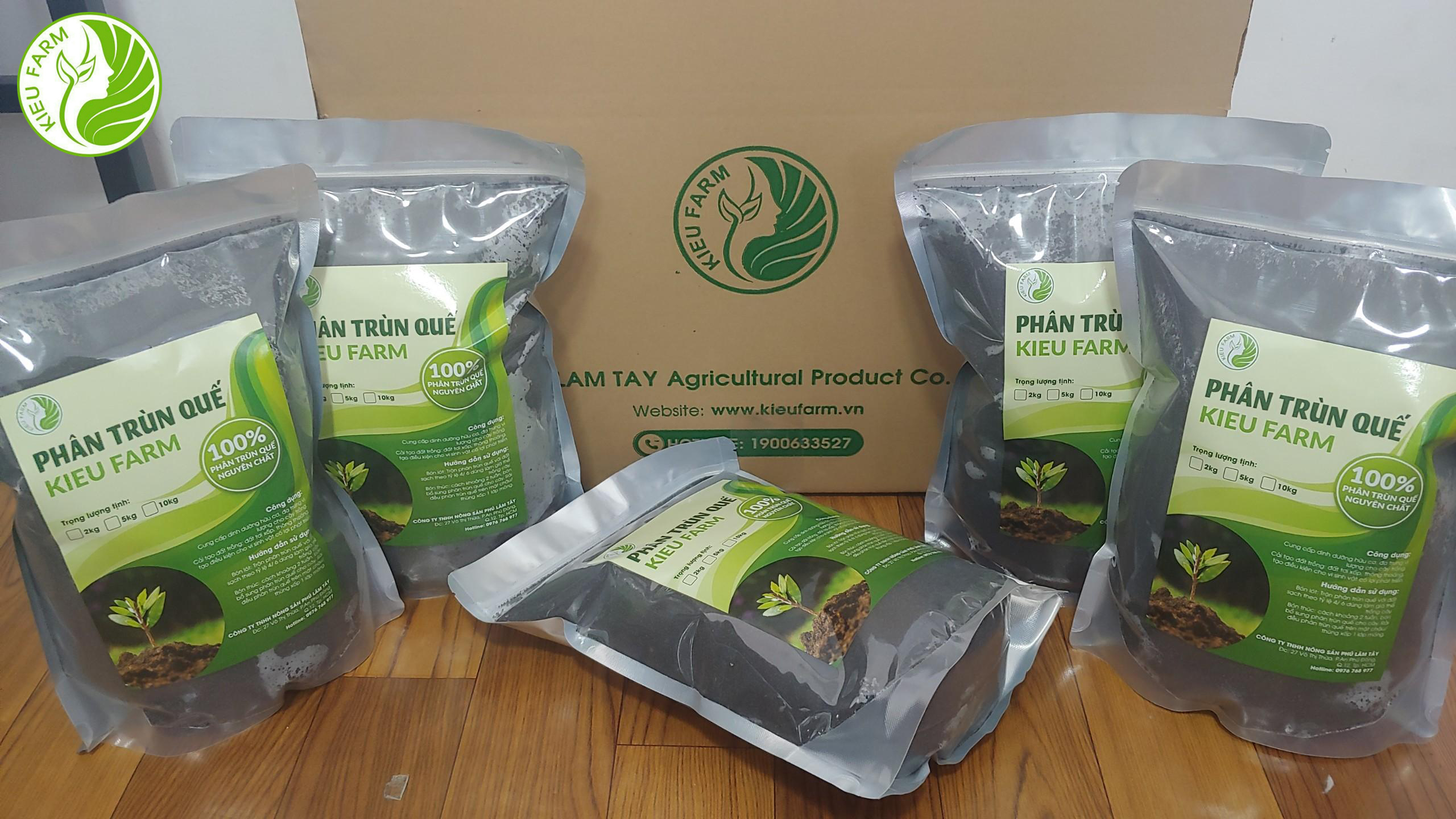 Phân trùn quế hữu cơ Kieu Farm 5kg