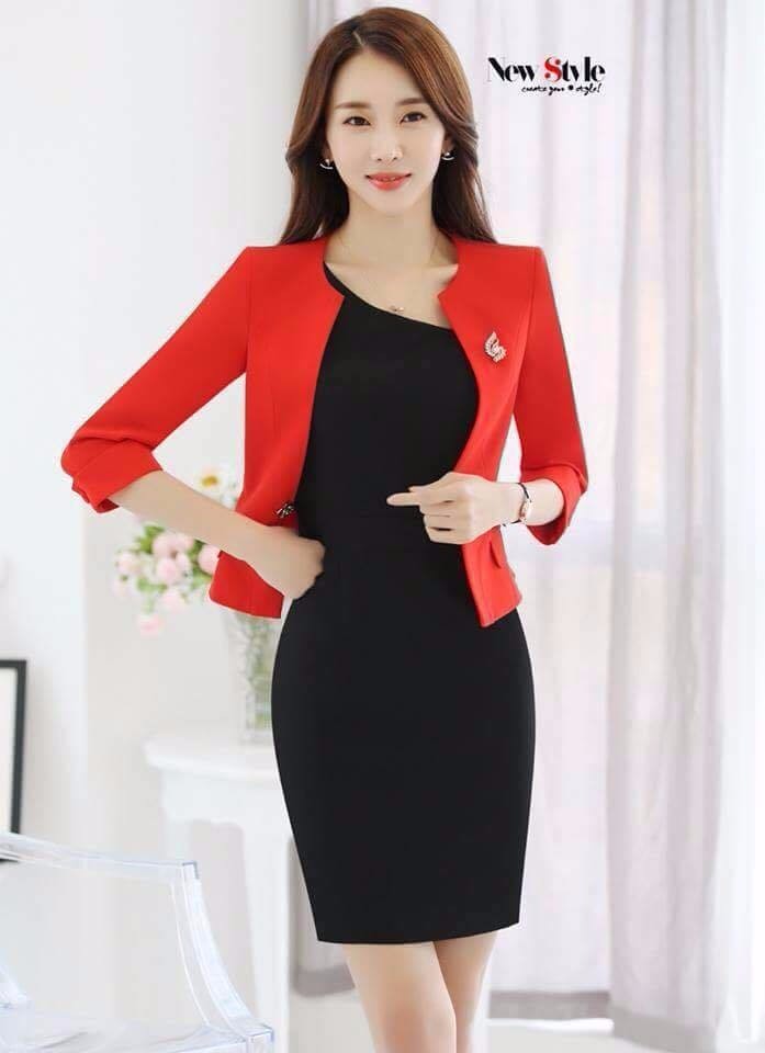 ĐẦM ÔM CÔNG SỞ KÈM VEST THANH LỊCH - DCS53