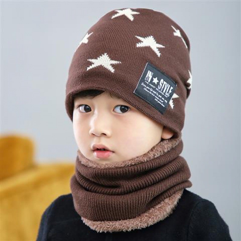 [ GIẢM 18K SHIP MỌI ĐƠN HÀNG ] Set Mũ Nón Len Kèm Khăn Cho Bé Trai Bé Gái Từ 2-12 Tuổi, Set Mũ Kèm Khăn ống Cho Bé Gái Bé Trai Quàng Cổ Gọn Gàng Chất Liệu Len Mềm Mịn