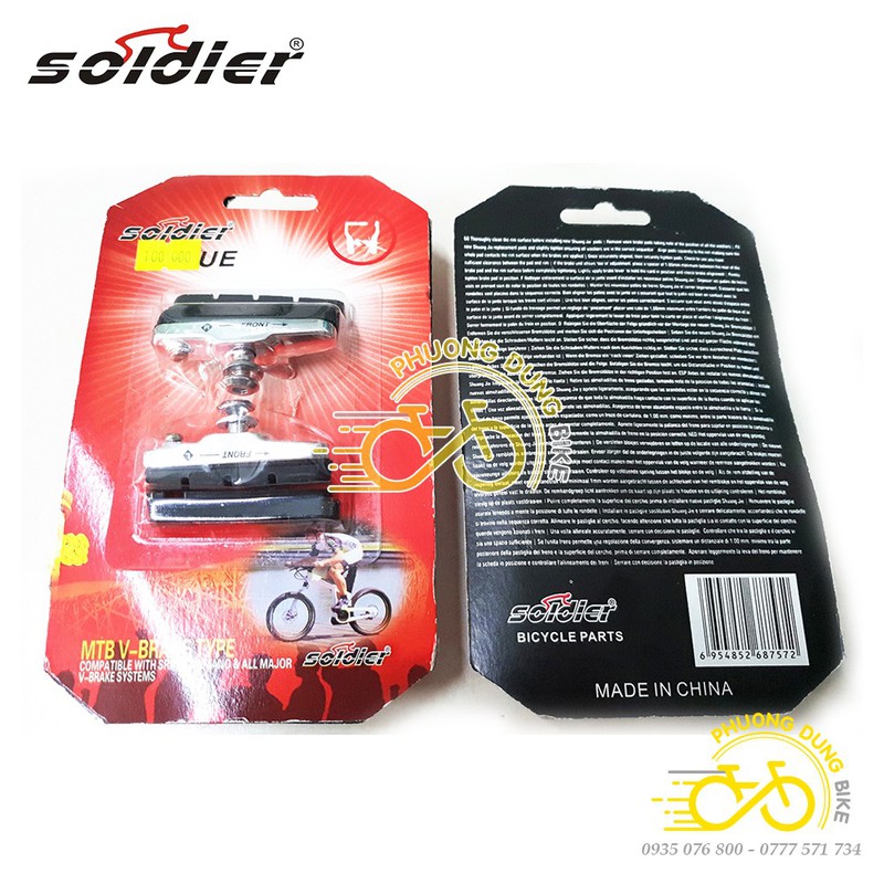 Gôm phanh xe đạp Road SOLDIER - 1 Vỉ
